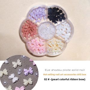 MONLEYTA | Aurora Butterfly Knot Nail Art Decorations Flat Bottom Drill Pearl Mixed Seven Grids New 2025 Internet Famous Nail Drill Hits