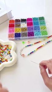 ลูกปัดแก้วใส 2 มม. 3 มม. 4 มม. สำหรับทำเครื่องประดับ สร้อยคอ สร้อยข้อมือ DIY