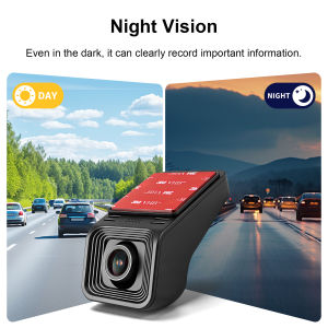 Ezonetronics | Ezonetronics 1080P HD USB Front Dash Camera Universal Car DVR for Android System with ADAS Plug in the SD Card