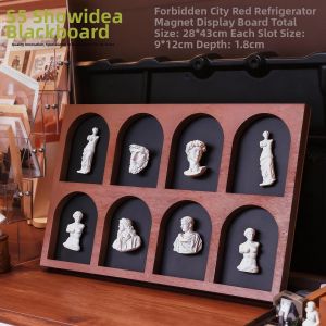 ShowIdea | Magnetic Refrigerator Organizing Board With 8-grid Semi-circular Buddha Caves Design Creative Dunhuang Art