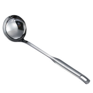Onlycook 304 Stainless Steel Long Handle Soup Spoon Filter Oil Skimmer Porridge Spoon Hot Pot Ladle Home Kitchen Utensils