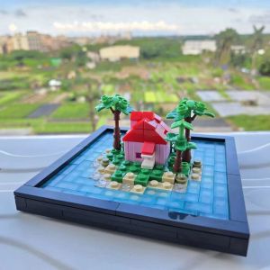 Miniature Micro Building Dragon Ball House Turtle Sage House Toy Scenic Street View Model Building Blocks Magnetic Tiles Accessories