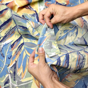 ผ้าคอตต้อนทีซี Cotton TC ลายใบกล้วย หน้ากว้าง 45 นิ้ว ผ้าเมตร ผ้าหลา