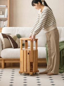 WEISHA | Solid Wood Stackable Round Stool