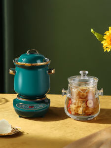 Mantuos Electric Stew Cooker Scented Tea Glass Pot Small Ceramic Pot Baby BB Supplementary Food Stew Pot Automatic Soup and Porridge Handy Gadget