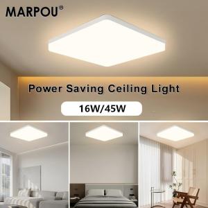 MARPOU Ultra Thin 4CM LED Ceiling Lamp 16W 45W No Flicker Eye Protection Simple Square Panel Light For Home Bedroom Living Room