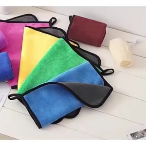 Kain Lap Microfiber Serbaguna 30x30cm Kain Lap Mobil Motor 2 Sisi Multifungsi HM012 - BE