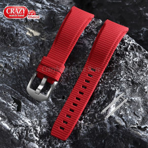 Quick Release FKM Rubber Strap 20mm21mm22mm Universal Sport Business Bracelet Watch Band for Casio for Omega for Seiko Brown Red