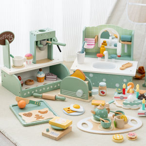 Multi-scene Wooden Kitchen & Tea Time Simulation Toy