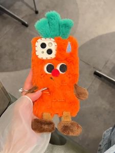 เคส iPhone 11 แฟชั่น 15 14 13 12 11 Pro Max ส่งจากไทย 24ชม การ์ตูน ตลก แครอท มีขนดก การป้องกันการตก Case