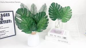 Lá Cây Cọ Nhiệt Đới Monstera Giả Làm Bằng Lụa Lá Rùa Nhân Tạo Dùng Trang Trí Nhà Cửa Tiệc Cưới Bãi Biển Hawaii Tiệc Mùa Hè
