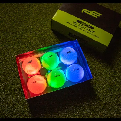 PlayEagle Golf Practice Balls LED Light Illuminated Three-Layer Design Multishell Structure Colorful Night Glow Golf Balls