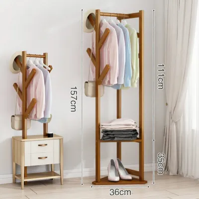Simple Wooden Standing Corner Wardrobe