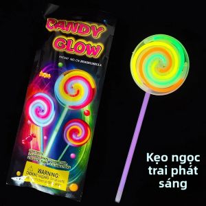 10/20 Chiếc Lollipop Hình Huỳnh Quang Phát Sáng Quay Gậy Phát Sáng Cho Tiệc Halloween Cưới Lễ Hội Tiếp Liệu DIY