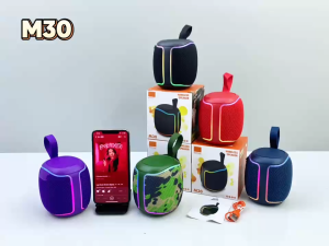 รุ่นใหม่ M30 ลำโพงบลูทูธแบบพกพาขนาดกะทัดรัด RGBไฟ กันน้ำระดับ IP67 เสียงดี ใช้งานนานสูงสุด 5+ ชั่วโมง
