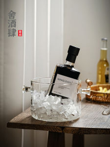 Glass Ice Bucket For Home Iced Fruit Beer Barrel Internet Celebrity Outdoor Summer Picnic Stove Ice Tea Jug Ice Cube Wine Barrel
