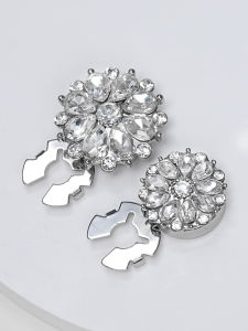 1/2/5pcs Rhinestone Button Covers for Women Crystal Button Covers Detachable Clip on Button Covers