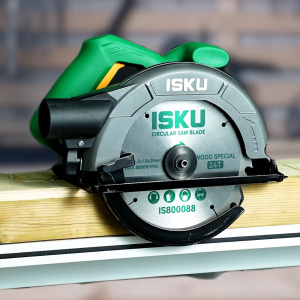 ISKU Mesin Potong Kayu Gergaji 1000W Gergaji Multifungsi Circular Saw Mesin Circular Saw Untuk Potong Kayu Pemakaian Rumah Tangga