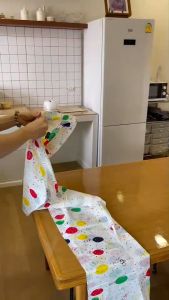 ผ้าปูโต๊ะพลาสติก PEVA ขนาด 137cm*274cm กันน้ำ สำหรับจัดงานวันเกิด งานสังสรรค์ งานปาร์ตี้ หรือเป็นพร็อพถ่ายรูป