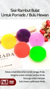 Sisir Pijat Kepala Hair Massage Brush Sisir Keramas Sisir Rambut Bulat Silikon Serbaguna Lembut