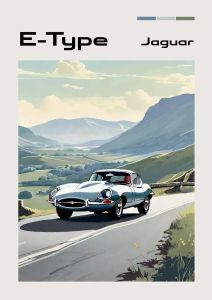Rastar | Cổ Điển GT40 BMW E30 & Xe Ford Hoạt Hình Retro Poster In Canvas Không Khung Nghệ Thuật Treo Tường Trừu Tượng Chủ Đề Hình Chữ Nhật Dọc