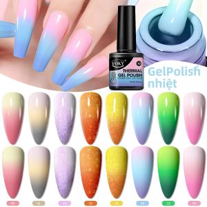 Bộ Sơn Móng Tay Gel LED 8 Màu VOKY Đổi Màu Theo Nhiệt Độ Truyền Nhiệt Giữ Màu Lạnh Bán Vĩnh Cửu Làm Quà Tặng Cho Nữ