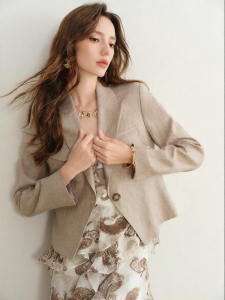 BADINA | Luxurious Vintage Style Women Short Suit Jacket