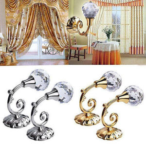 2pcs/set Curtain Hanging Hook With Screws Curtain Holdbacks Wall Tie Backs For Crystal Hanger Hooks Holder Home Decoration