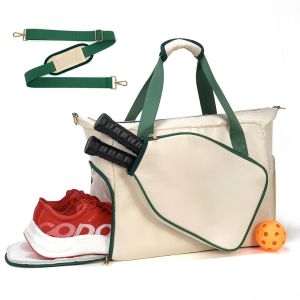 Chống nước Nylon pickleball vợt Tote túi với giày ngăn dung tích lớn pickleball vợt Túi vợt pickleball Tote túi để nam nữ