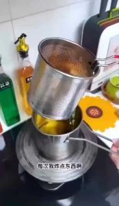 Nồi Chiên Ngập Dầu Mini Nồi Chiên Ngập Dầu Có Lưới Lọc Tiết Kiệm Dầu Chống Dính Dùng Cho Các Loại Bếp