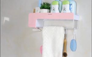 Kệ gia vị nhà bếp thông minh ECOCO | Kệ để đồ đa năng kèm móc thanh treo khăn 1712