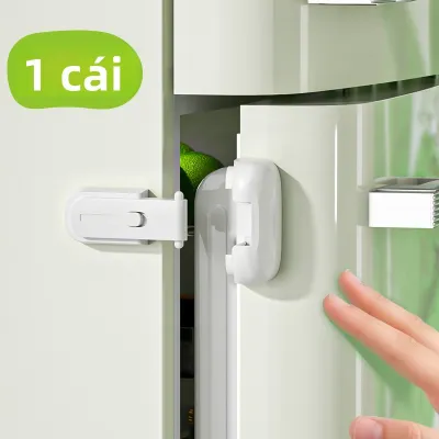 SAFELON | Bộ khóa an toàn cửa tủ lạnh Khóa trẻ em Chống mở Khóa cố định Khóa cửa tủ lạnh Phụ kiện an toàn trẻ em