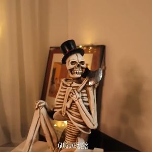 Tượng đèn bí ngô bộ xương Halloween