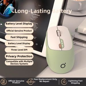 EWEADN | Wireless Bluetooth Mouse for Silent Use on Laptop Office Work and Charging Purple