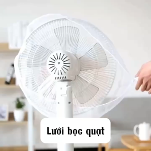 Combo 3 lưới bọc quạt hình thú bo dây rút an toàn cho bé