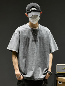 SZON | Áo Thun Cotton In Hình Đôi Mẫu Mỹ Phong Cách Vintage Màu Hồng