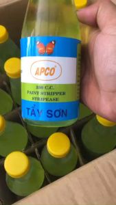Chất tẩy sơn APCO 350CC.Chai 350ml. Cho bề mặt sơn cũ trên sắt gỗ hoặc tường xi măng  tủ lạnh xe ô tô xe máy máy công nghiệp.