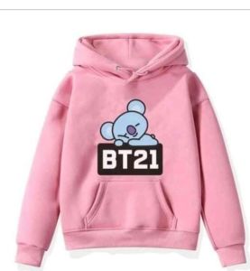 BAJU ANAK JAKET HOODIE ANAK BTS BT21 BAHAN FLEEECE PREMIUM UMUR 5-12TAHUN TERMURAH