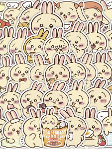 อุซากิ น่ารัก การ์ตูน สติกเกอร์กันน้ำแพทช์ตกแต่งสำหรับโทรศัพท์มือถือและถ้วยน้ำขนาดเล็กแปด DIY งานฝีมือทำด้วยมือ