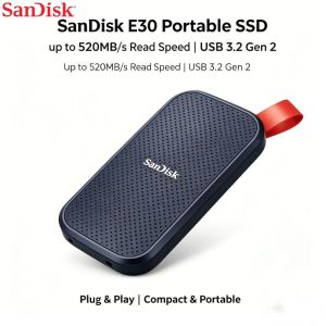 SANDISK PORTABLE SSD E30 USB 3.2 GEN2 1TB / 2TB/4TB/6TB 520MB/S SHOCK | VIBRATION RESISTANT - EXTERNAL SOLID STATE DRIVE