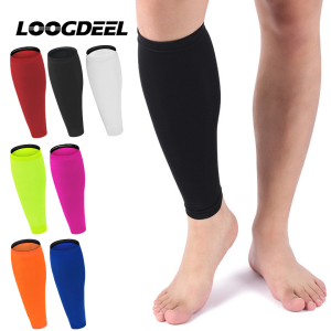 LOOGDEEL 1Pcs Sports Calf Guard Non-Slip Wicking Moisture Sweat Breathable Pressure Socks Football Basketball Leg Support Sleeve
