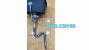 Bộ xả chậu rửa chén 1 hố inox 304 KAG-BXC40 chậu lỗ thoát D140 bộ ống thoát bồn rửa bát 1 hộc to chất liệu SUS304 siêu bền thoát nước nhanh sử dụng tốt