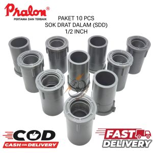 (10psc) SDD sok drat dalam 1/2"Inch merek Pralon/shock drat dalam 1/2"/shok DRAT SDD 1/2"inch Pralon