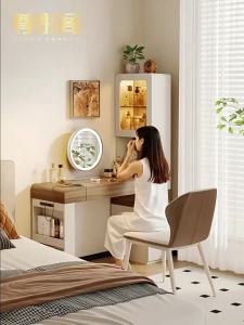 ZUNTONGGE | Expandable Wooden Vanity Desk Storage Combo