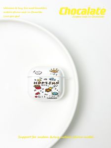 Original Simple Cute Graffiti Style Airpods pro 3 2 1 Generation Protective Case Soft TPU Shell for Apple Earphones