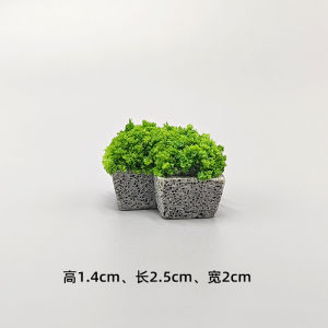 Miniature Garden Landscape Model Tree House Decorative Accessory Microscopic Bonsai Scenery with Moss Handmade Resin Craft