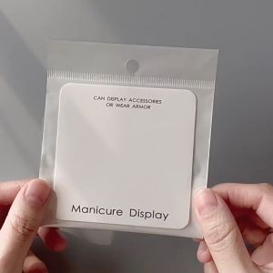 10Pcs Nail Packaging Display Cardboard Fake Nails Card for Press On Nails new Nail Art 美甲穿戴式甲片展示卡饰品材料包英日文双面打版展示纸卡拍摄道具