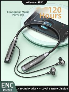 RuiJia Neckband Bluetooth Wireless Earphones Long Battery Life Noise Reduction Voice Control Dual Stereo Sound High End