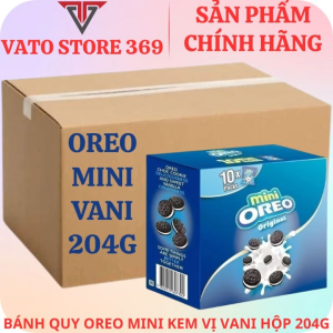 Bánh quy OREO mini socola vị vani hộp 204g