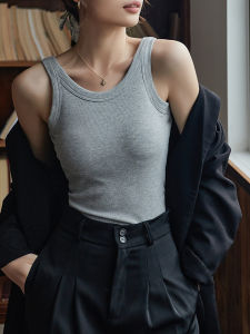 Xin Mi Womens Strapless Bralette Summer Knitwear Tank Top with Built-In Chest Pad Slim Fit Viscose Fiber Polyurethane Elastic Fiber